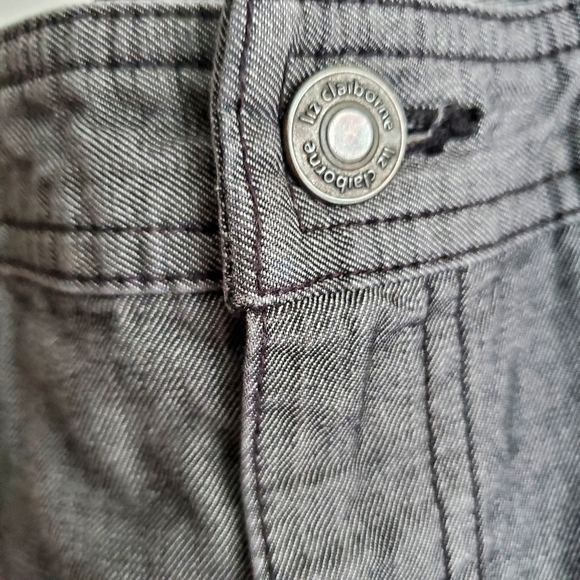 LIZ CLAIBORNE Capri Denim Gray Size 4 - Picture 2 of 8